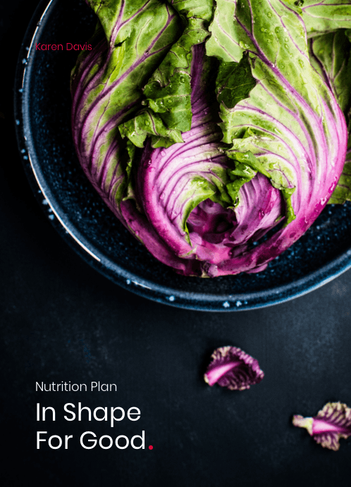 Purple cabbage in a dark bowl.