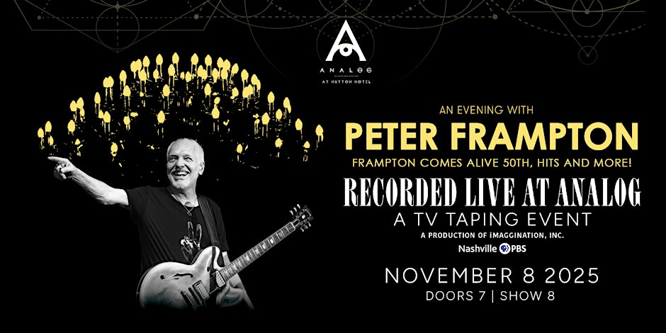 Peter Frampton live event poster, November 2025.