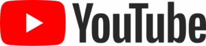 YouTube logo: red play button and wordmark