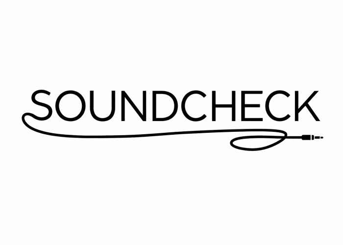 SOUNDCHECK logo with cable and plug